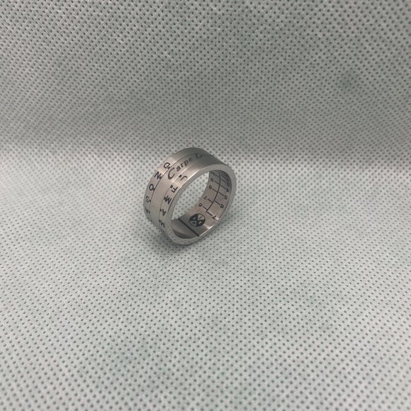 Carpe Diem Sundial Ring Silver Finish Size 12 - Aquitaine - Jewelry - Picture 1 of 8